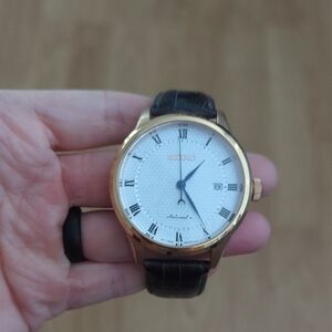 Seiko Gold Case with Brown Strap Watch